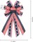 Large 4th of July Patriotic Bow for Wreath, American Flag Wreath Bow With Stars and Stripes, Burlap Memorial Day Front Door Decoration for Trees, Wall Patriotic Supplies